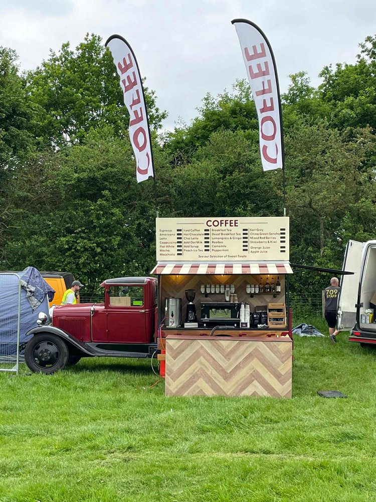 Coffee service setup detail